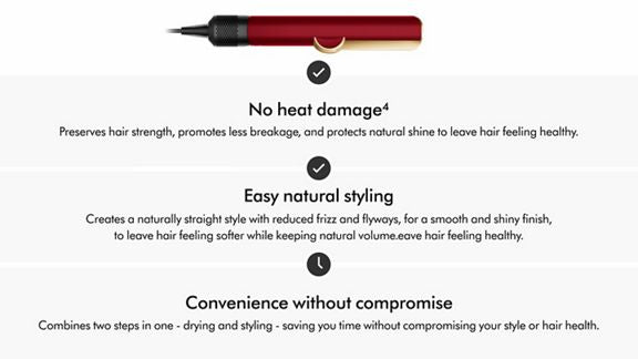 Dyson Airstrait dryer and straightener (Red Velvet/Gold)