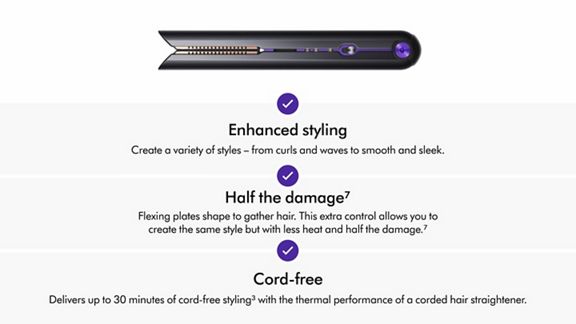 Dyson Corrale styler straightener (Black/Purple)