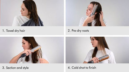 Dyson Airstrait dryer and straightener (Prussian Blue/Rich Copper)