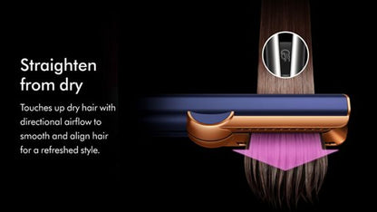 Dyson Airstrait dryer and straightener (Prussian Blue/Rich Copper)