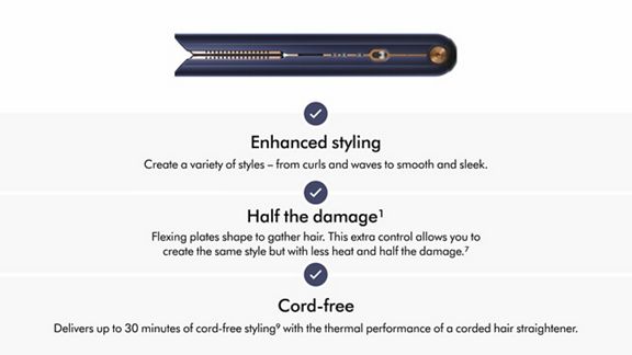 Dyson Corrale styler straightener (Prussian Blue/Rich Copper)